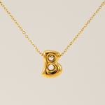 Gold color / 1 Piece Simple Series Daily Letter B Titanium Steel  Gold Color Unisex Pendant Necklaces Picture2